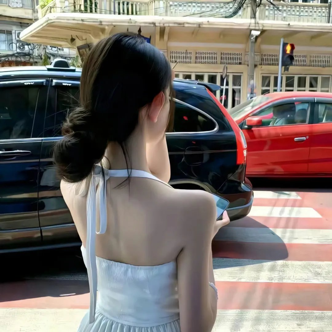 单车上的少女